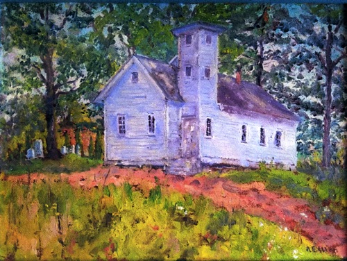 PINEY GROVE UNITED METHODIST CHURCH



A. E. Allen produced this painting of the second Piney Grove United Methodist Church that is situated on a hilltop in Stamey Cove.  This church replaced a mid - 1800s log structure that community members used for a church and school.  This white chapel burned in the mid -1900s and was replaced by the current brick structure.